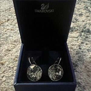 Swarovski Silver Crystal Drop Earrings